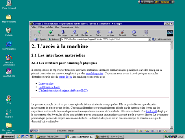 Un écran Windows normal